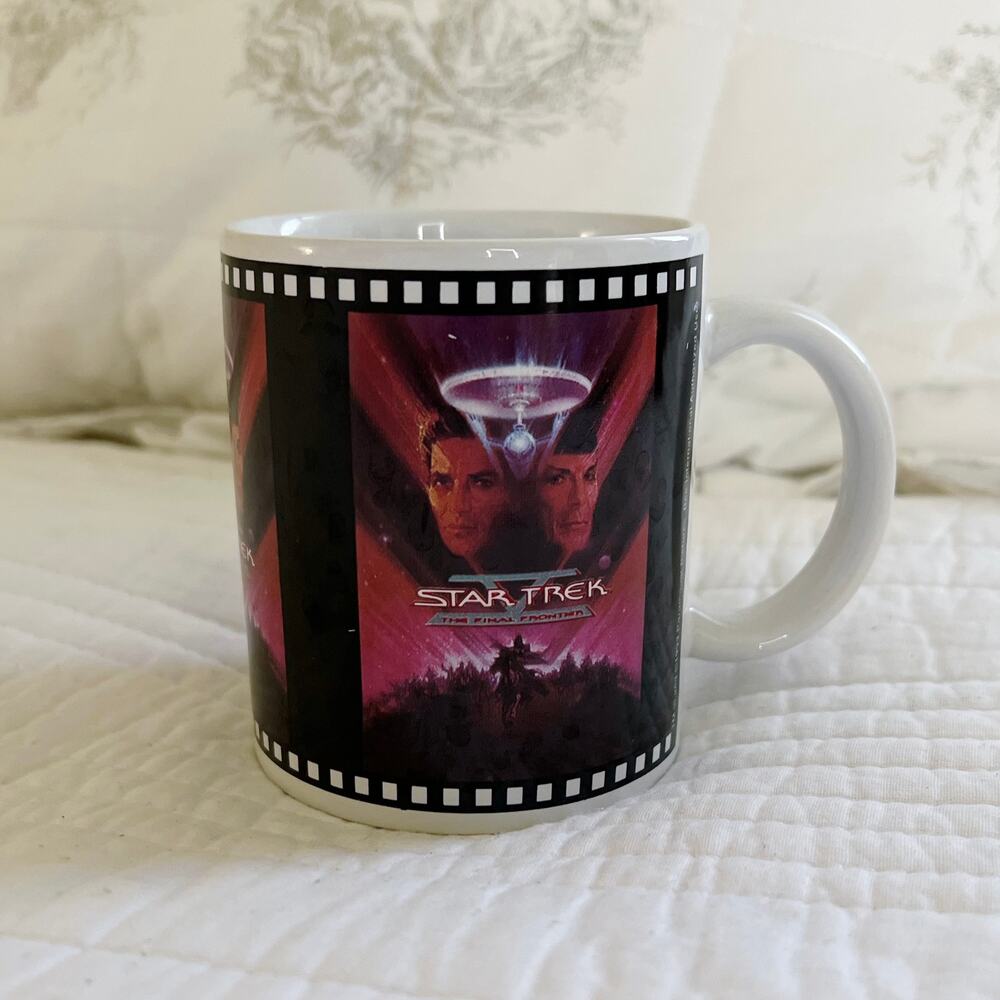 Vintage 90s Star Trek The Final Frontier Coffee Cup 1993 Sci-fi